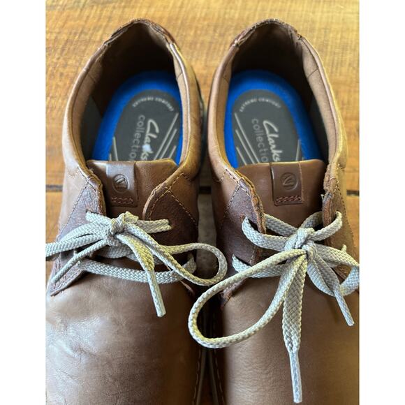 Clarks‎ Gereld Low Lace-Up Shoes Brown Extreme Comfort Mens Size 9.5 - Picture 7 of 10